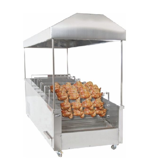 KM012-4 Horizontal Type Rotisserie Chicken with Coal