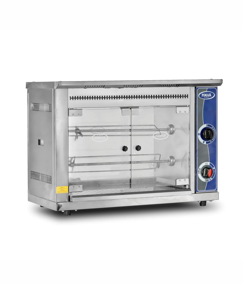 PI/M001 Gas Countertop Chicken Rotisserie Machine