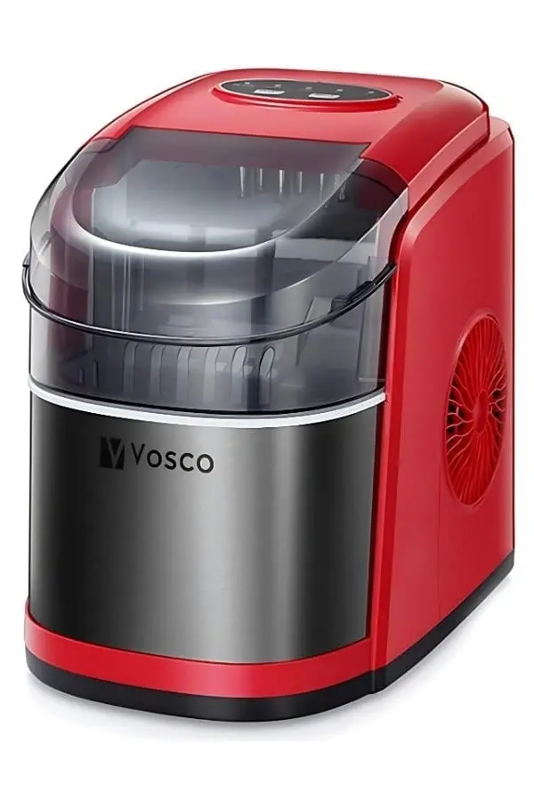 Vosco Countertop Ice Maker 12 Kg Red Ice Maker